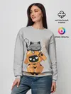 Женский свитшот / Cat and Robot