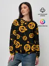 Женский свитшот / BINANCE / БИНАНС / УЗОР