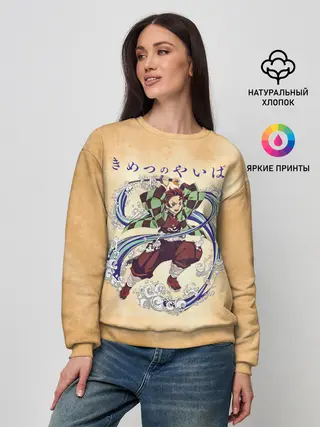 Женский свитшот / Танджиро Камадо Kimetsu no Yaiba