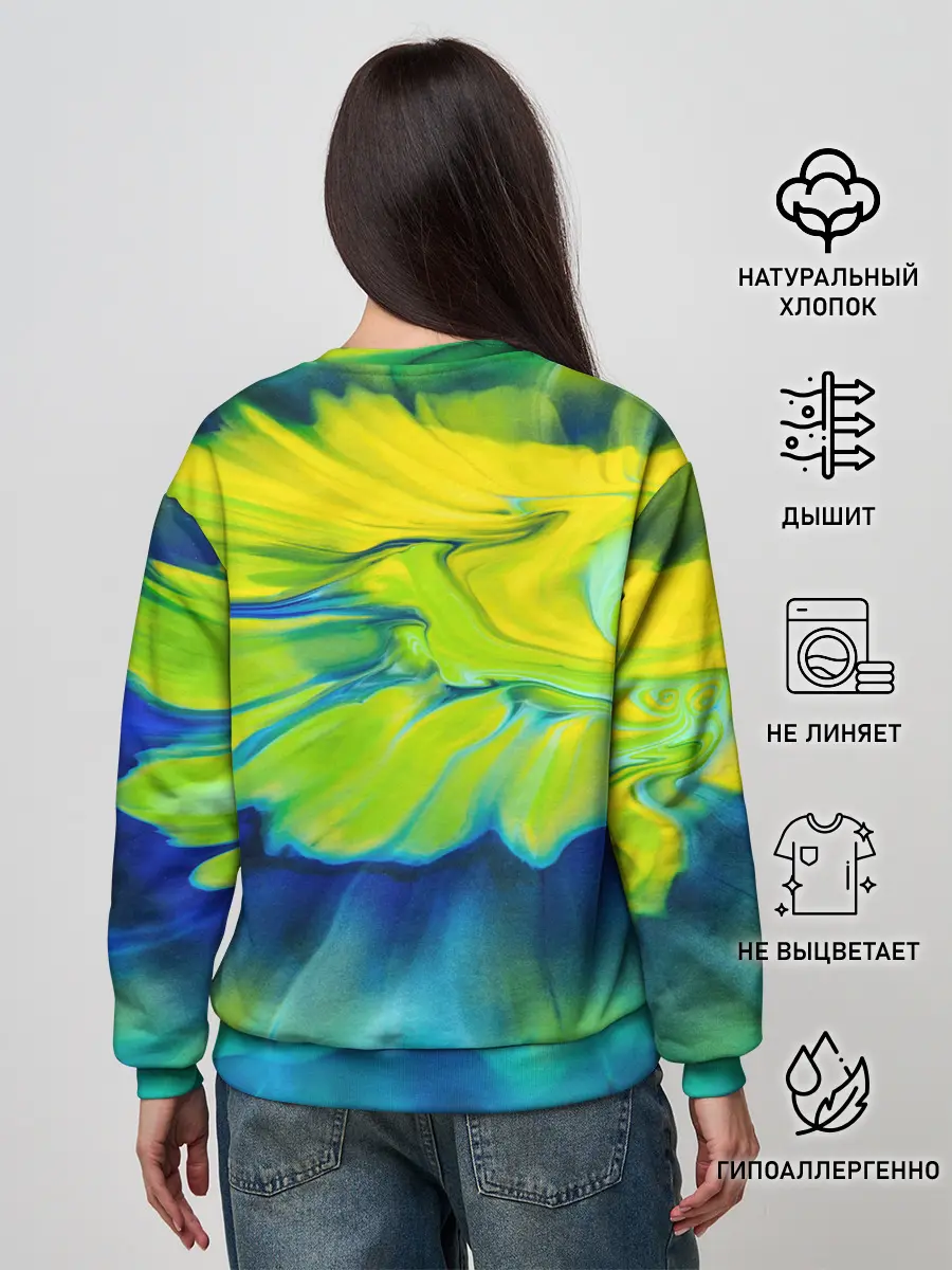 Женский свитшот / Разводы яркой краски