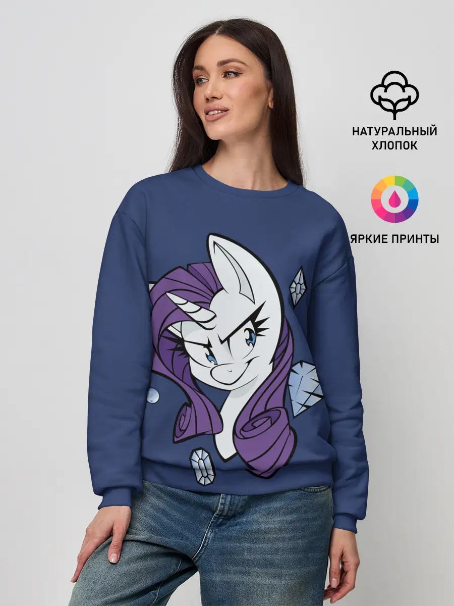 Женский свитшот / Эплджек в алмазах