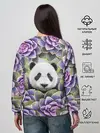 Женский свитшот / Панда среди цветов
