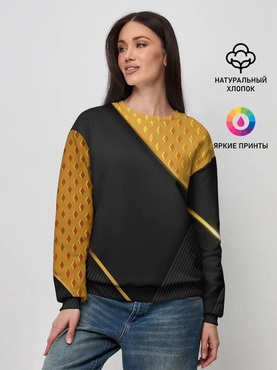 Женский свитшот / 3D BLACK & GOLD