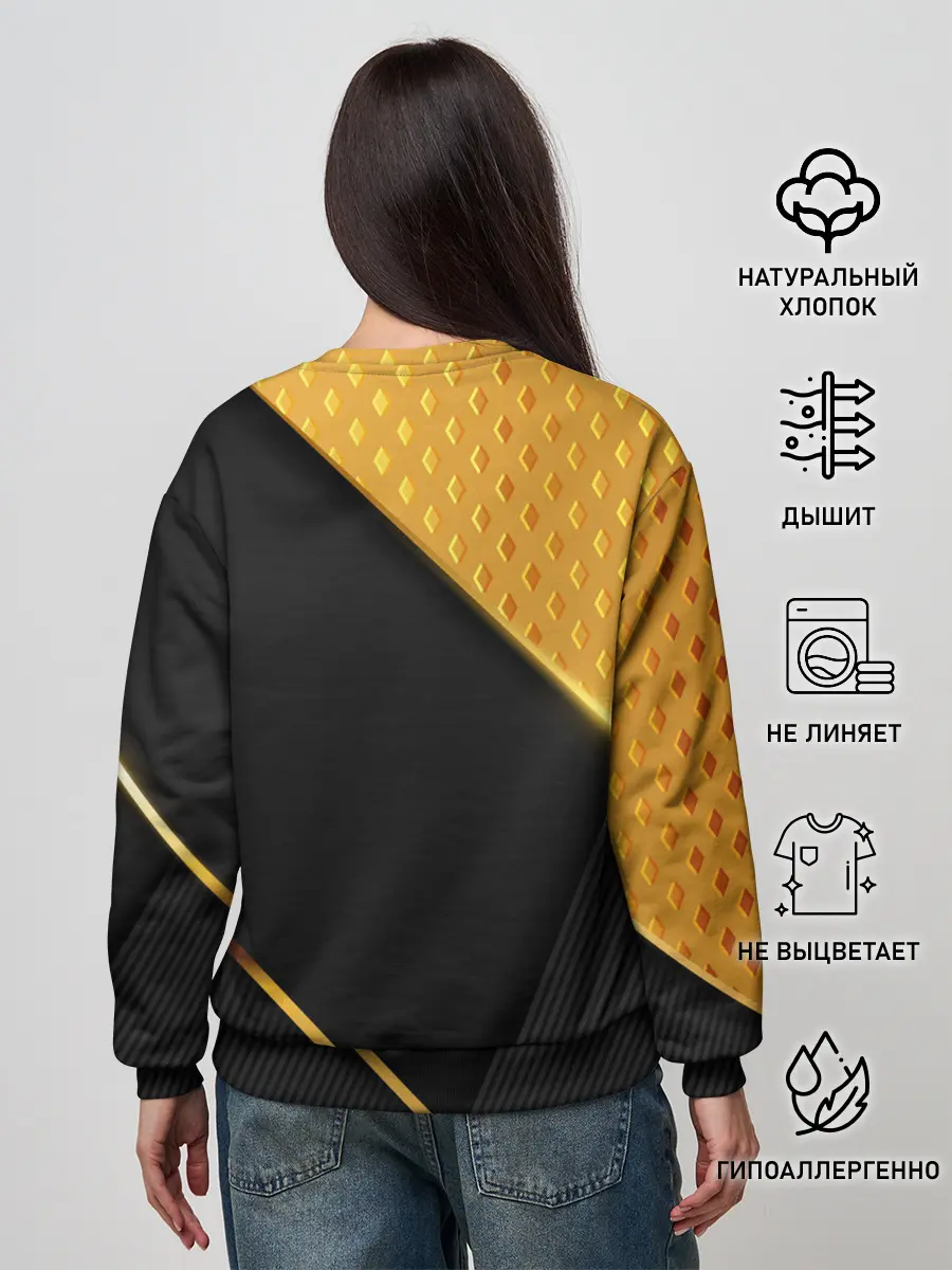 Женский свитшот / 3D BLACK & GOLD