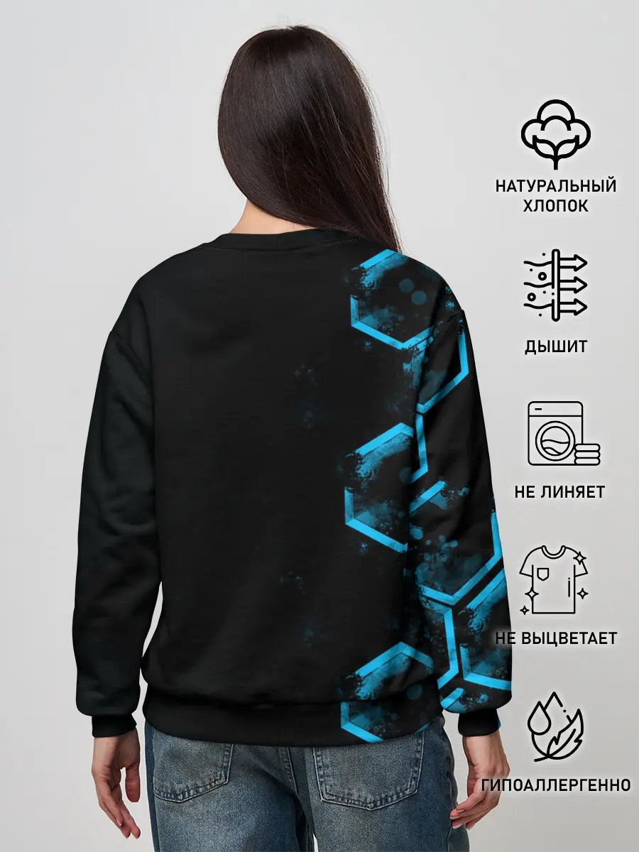 Женский свитшот / Mercedes | Мерседес | Неон