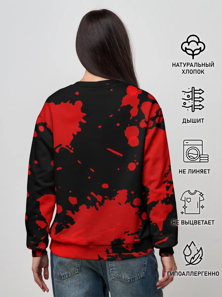 Женский свитшот / Стив с мечом Minecraft