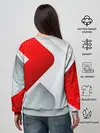 Женский свитшот / 3D SPORT STYLE RED / WHITE