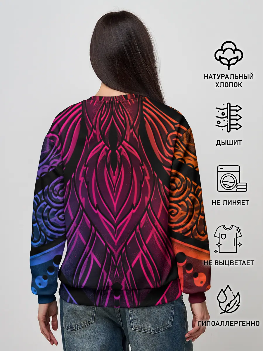 Женский свитшот / Фиолетовый узор 3D