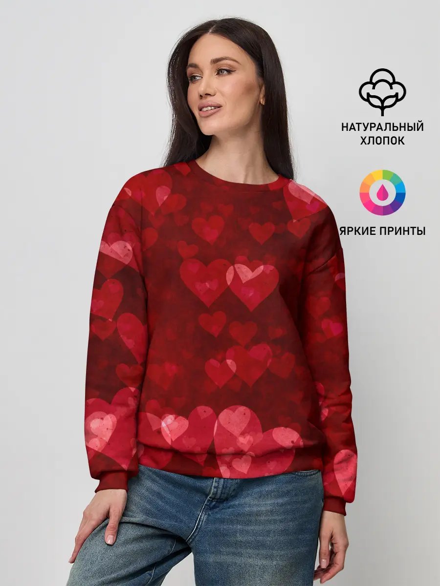Женский свитшот / СЕРДЕЧКИ | HEARTS