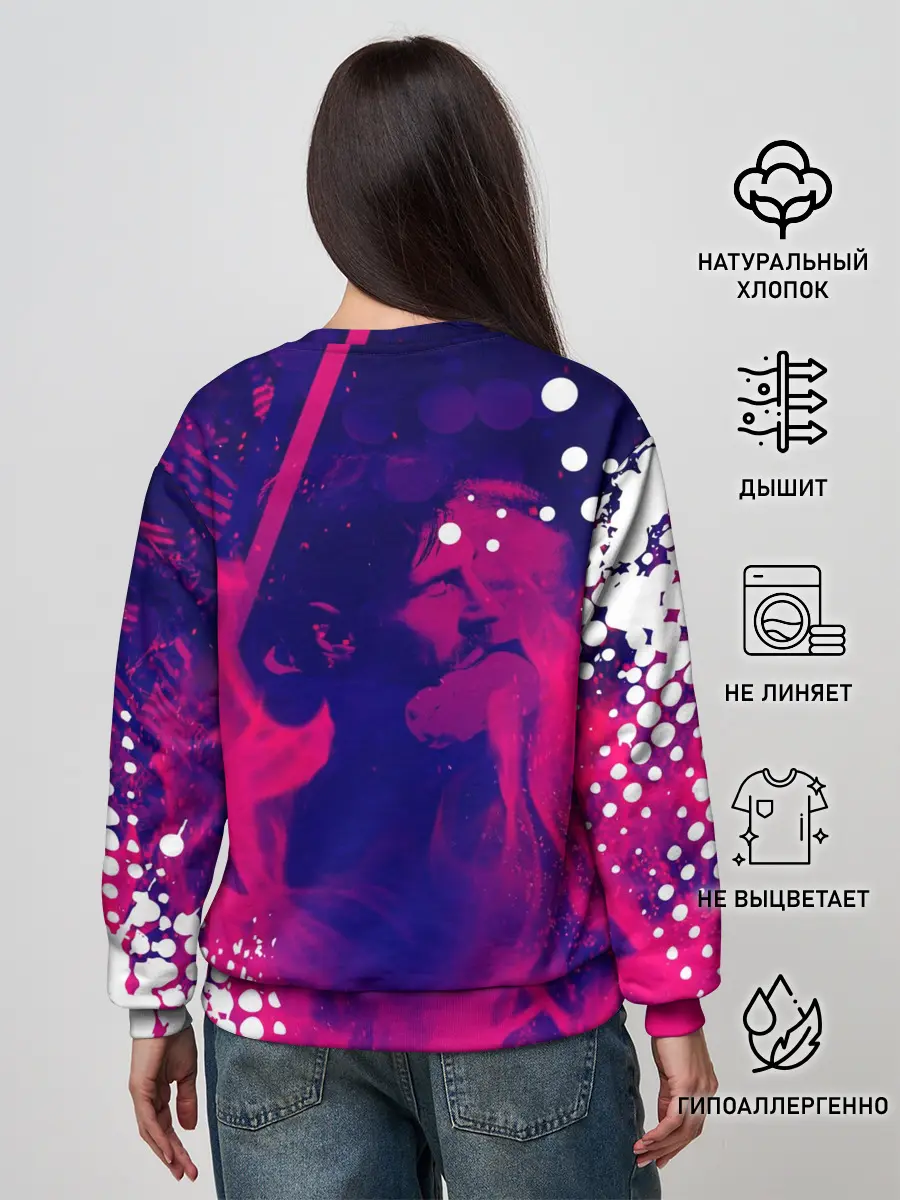 Женский свитшот / ЛИОНЕЛЬ МЕССИ / FIRE / ОГОНЬ