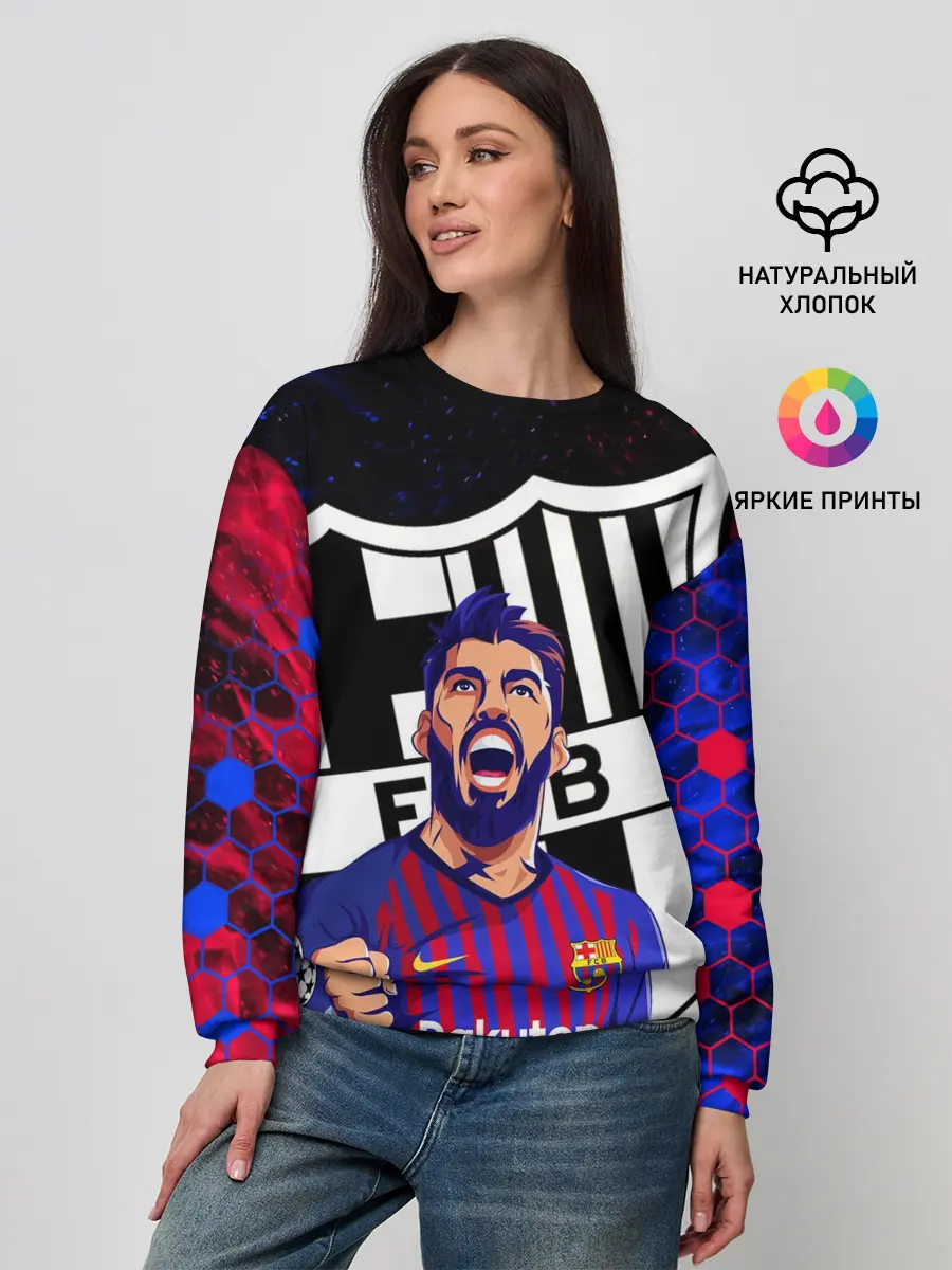 Женский свитшот / ЛУИС СУАРЕС / БАРСЕЛОНА