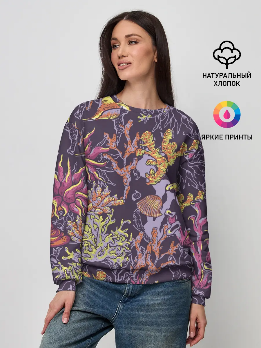 Женский свитшот / Кораллы