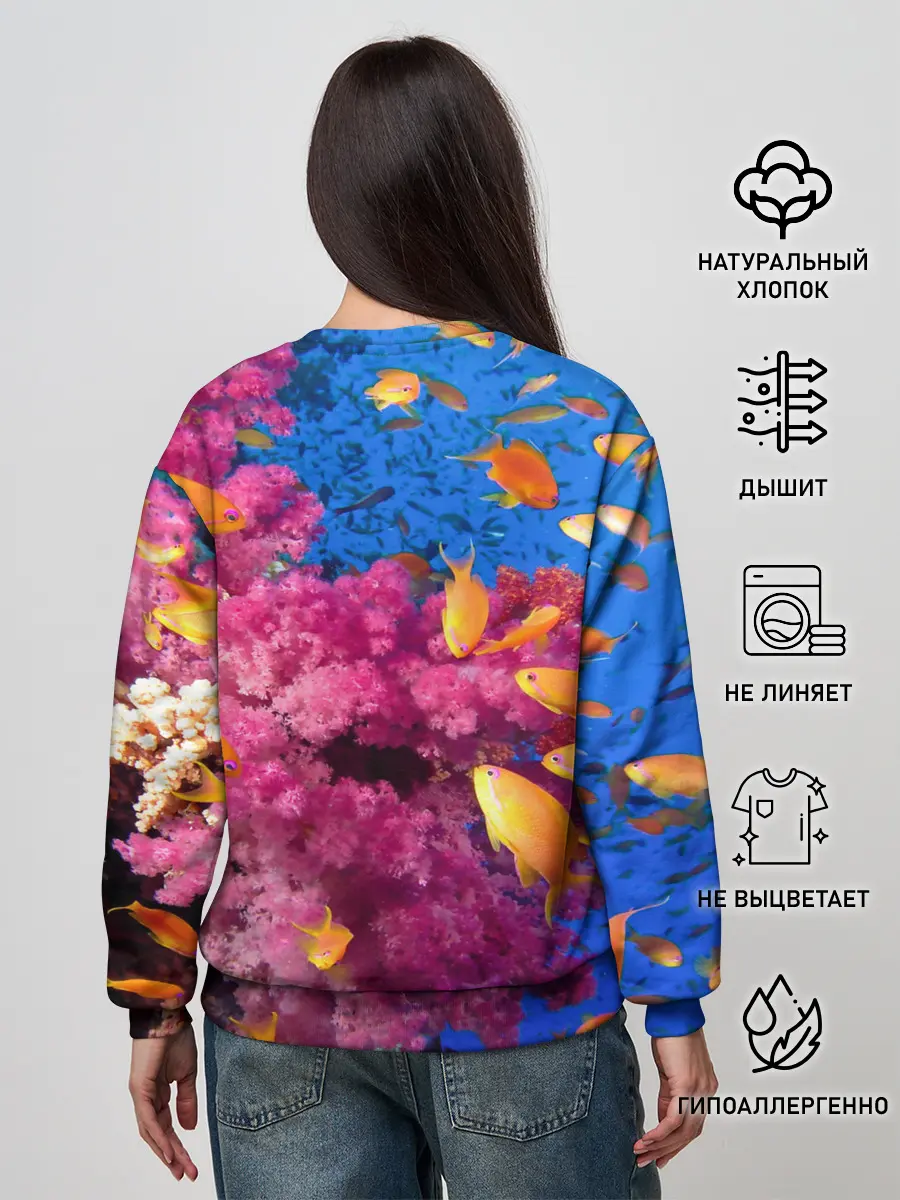 Женский свитшот / Коралловые рыбки