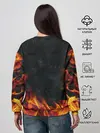 Женский свитшот / РОБЕРТ ЛЕВАНДОВСКИ / ОГОНЬ