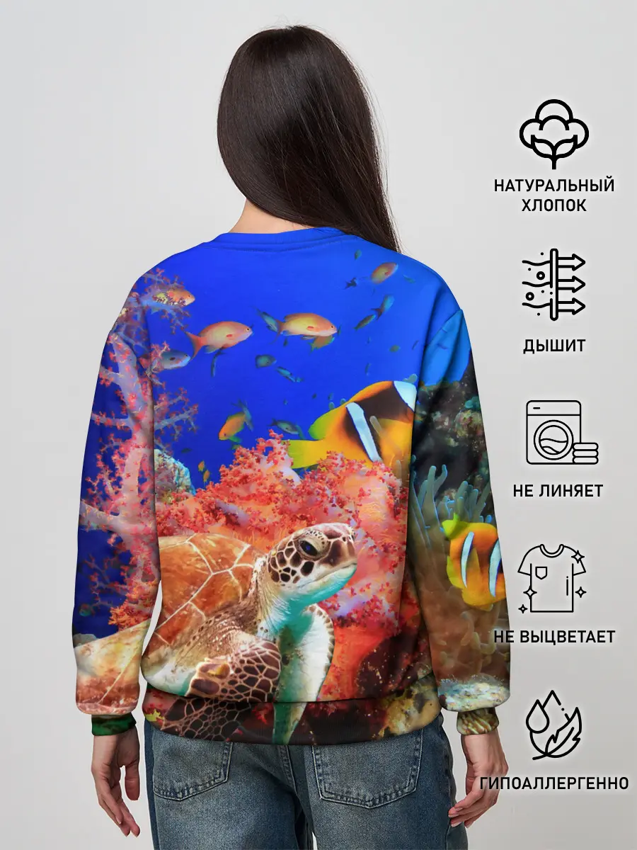 Женский свитшот / Морская черепаха