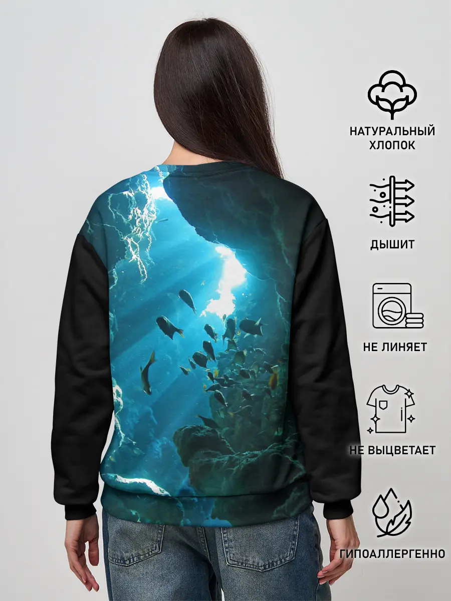 Женский свитшот / Коралловые рыбки