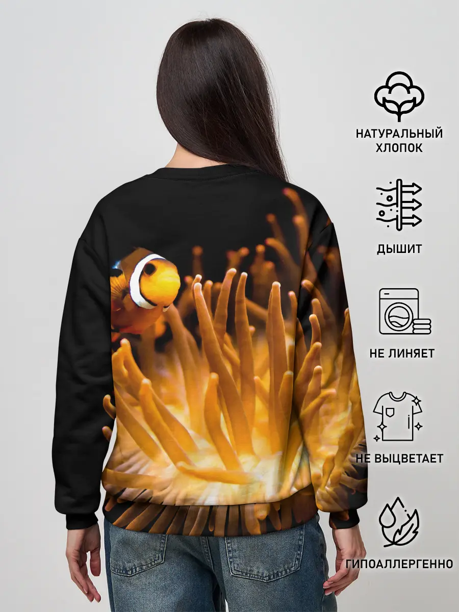 Женский свитшот / Клоуны в актинии