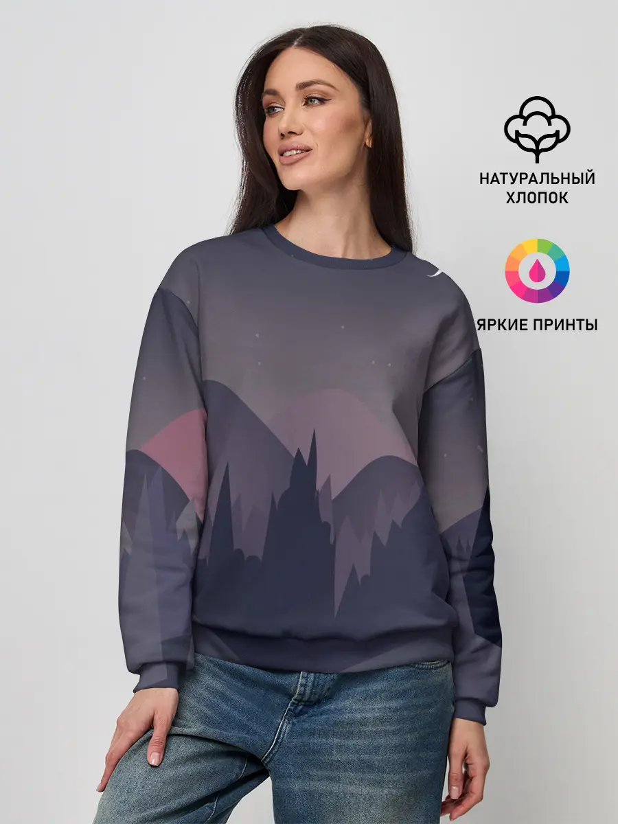 Женский свитшот / night forest