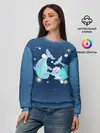 Женский свитшот / Два дельфина