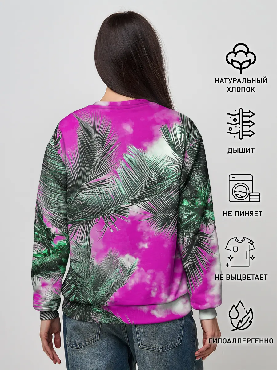 Женский свитшот / Palms Glitch