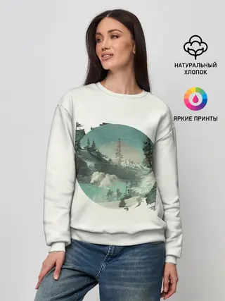 Женский свитшот / Необычное окно