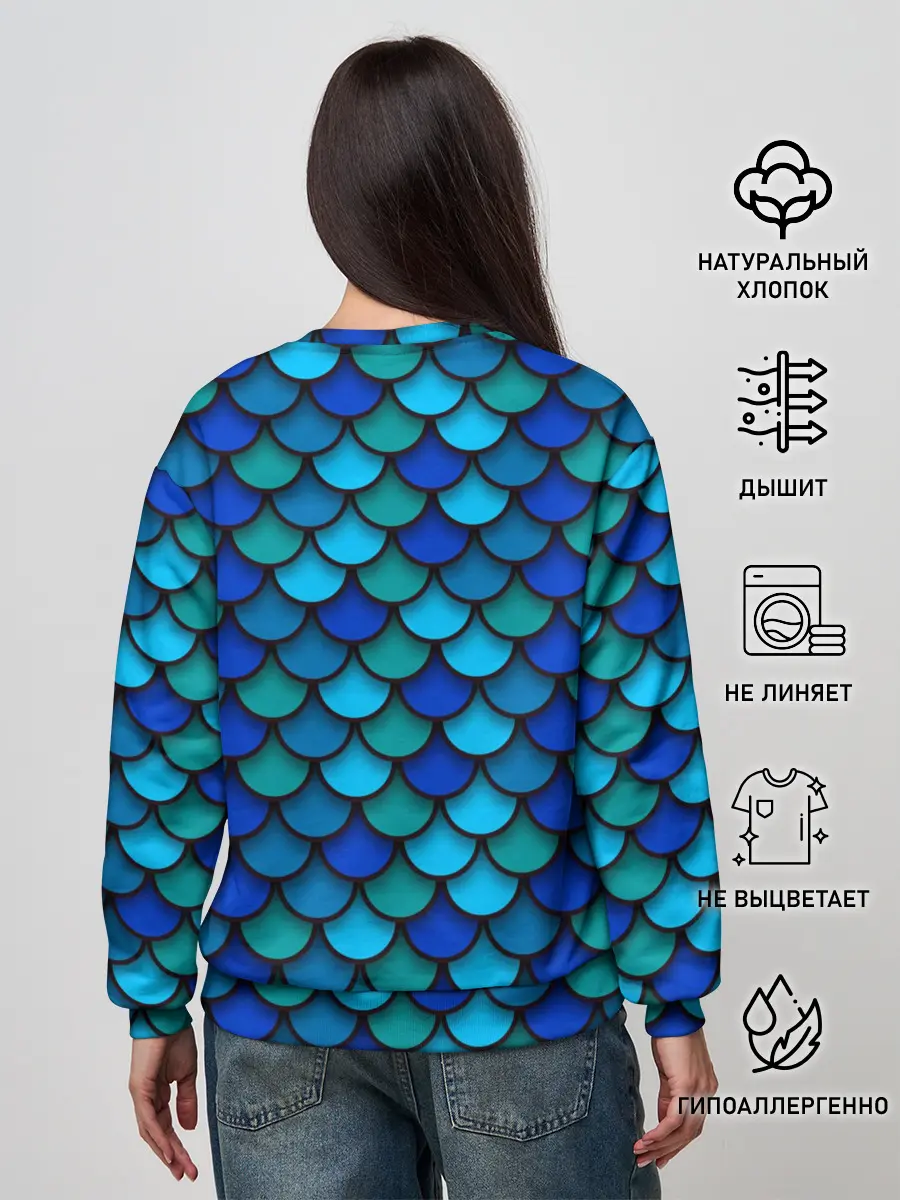 Женский свитшот / Чешуя рыбы