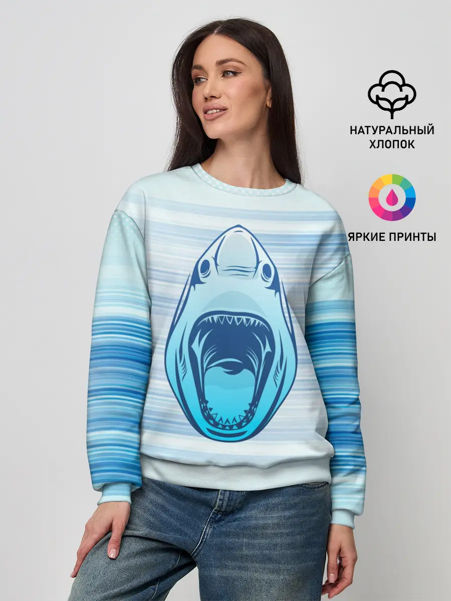 Женский свитшот / Акула