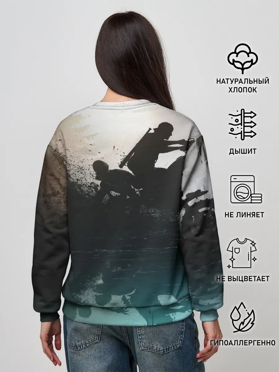 Женский свитшот / Days gone отражение Дикона