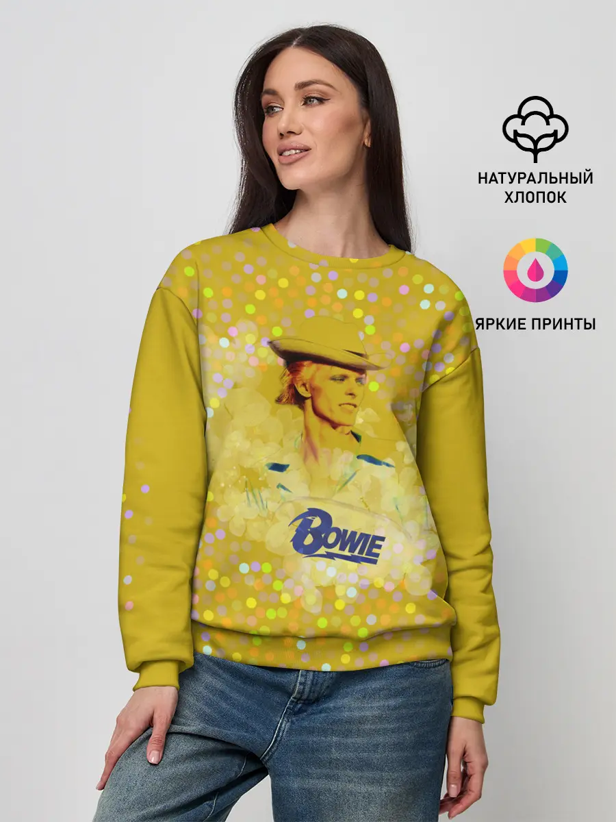 Женский свитшот / David Bowie Gold Star