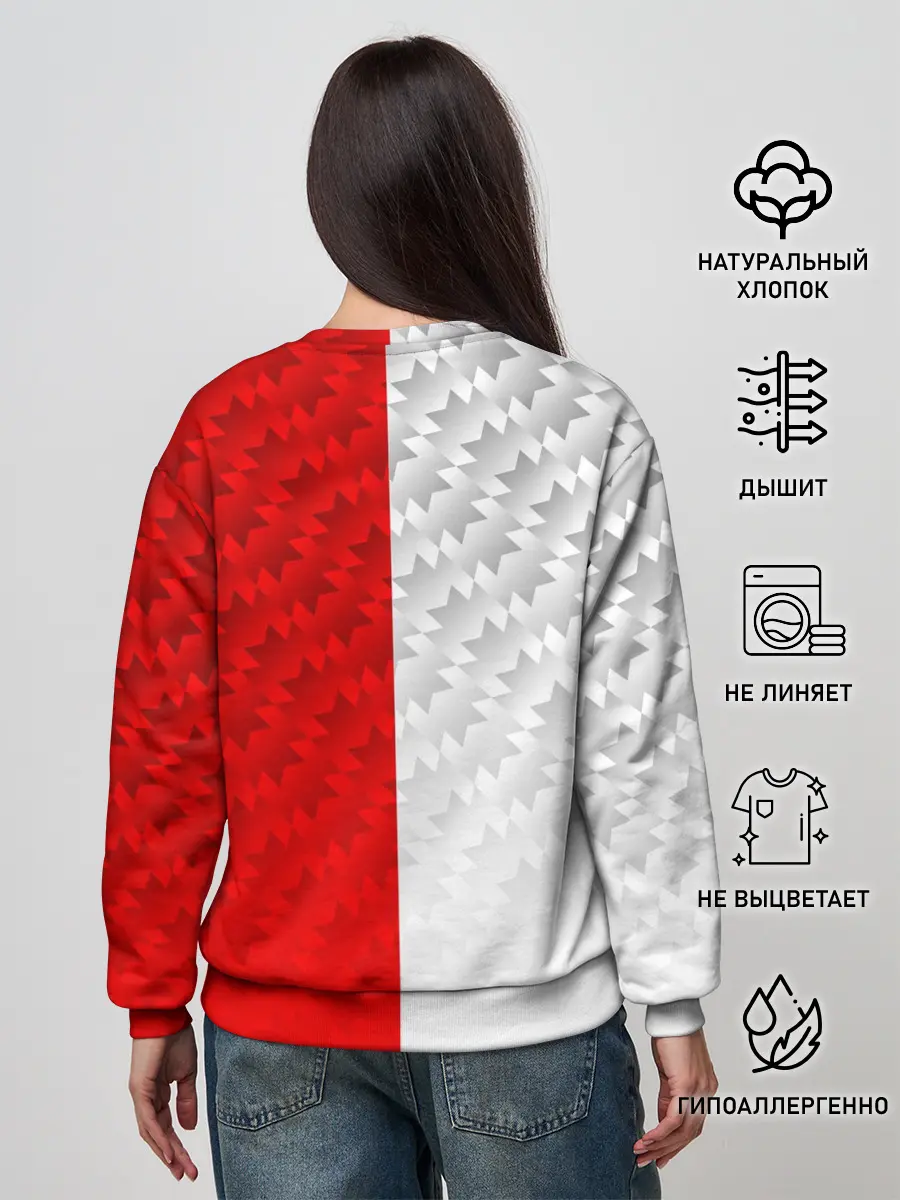 Женский свитшот / МАНЧЕСТЕР / MANCHESTER / УЗОР