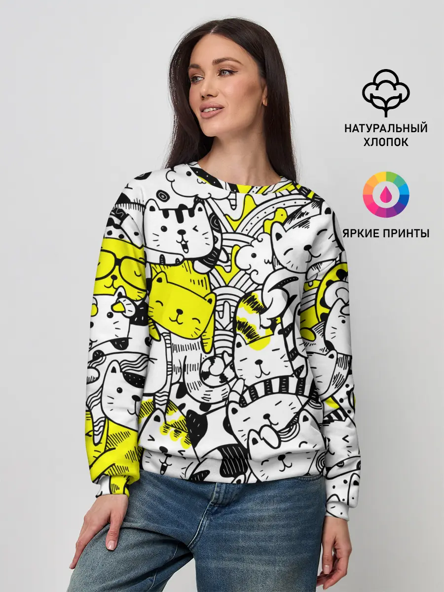 Женский свитшот / Котики