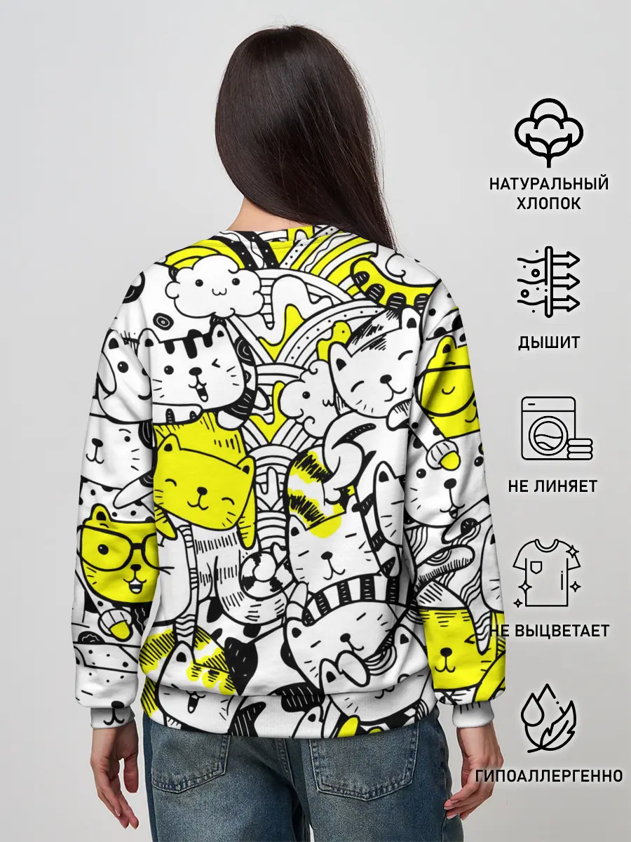Женский свитшот / Котики