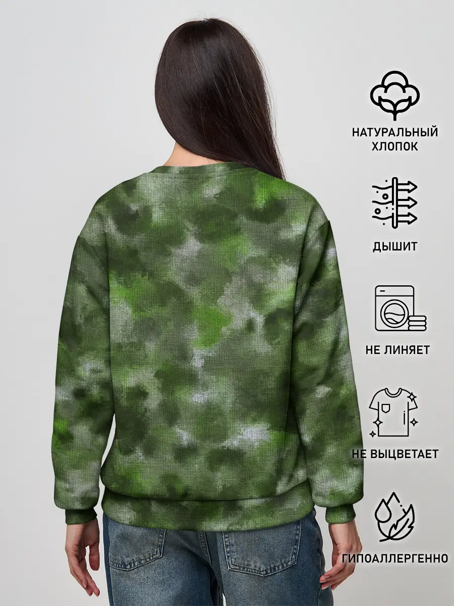 Женский свитшот / Canvas Green Camo
