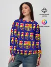 Женский свитшот / ФК БАРСЕЛОНА / PATTERN / УЗОР