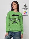 Женский свитшот / Зеленый Франкенштейн