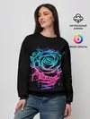 Женский свитшот / Неоновая Роза | Neon Rose