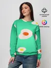 Женский свитшот / Яйца на Зеленом Фоне