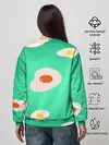Женский свитшот / Яйца на Зеленом Фоне