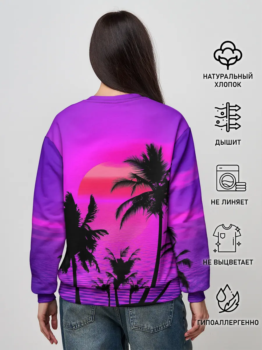 Женский свитшот / Неоновый Закат