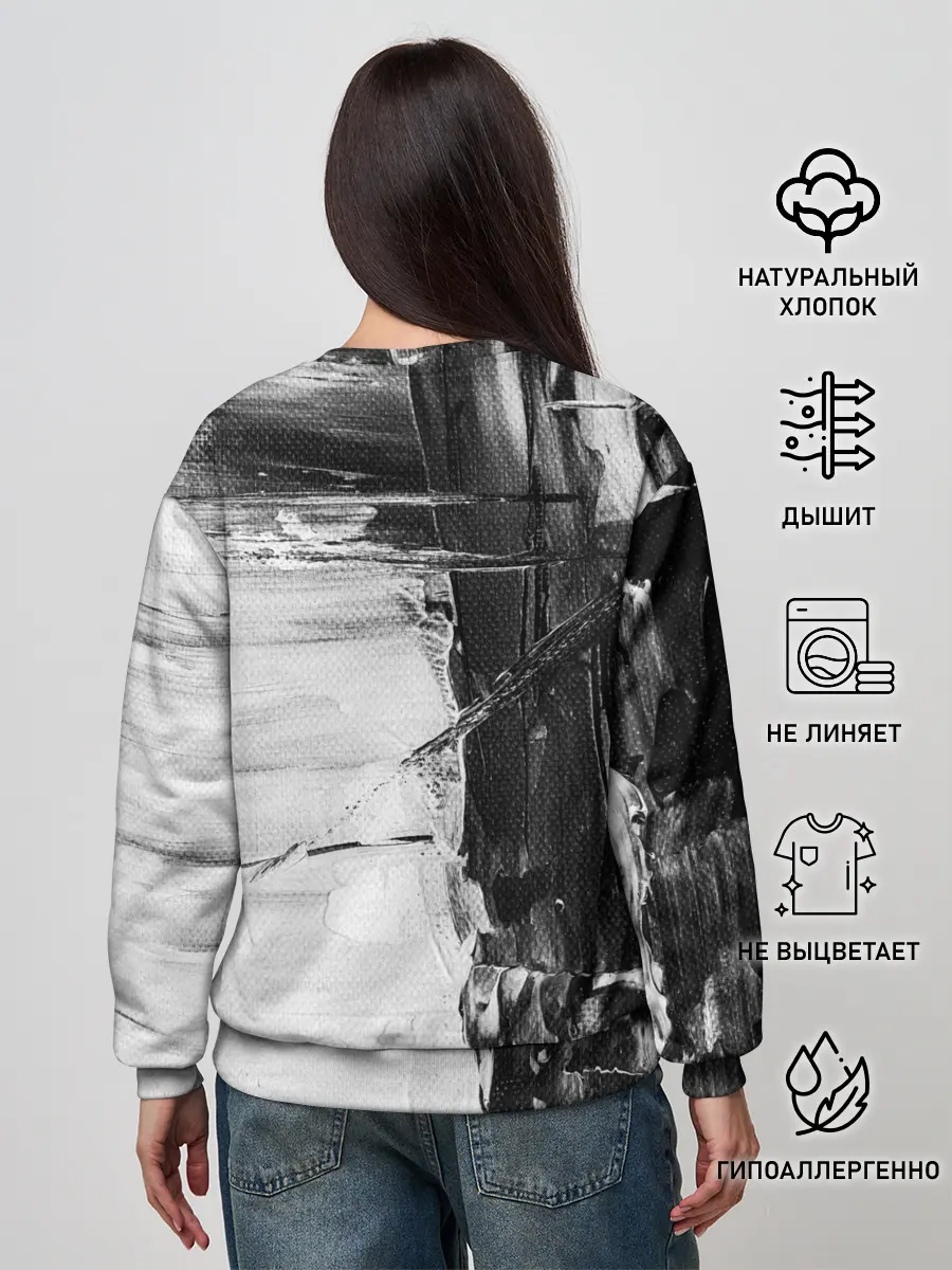 Женский свитшот / Черно-Белый Арт