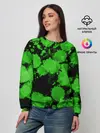 Женский свитшот / Зеленые Кляксы