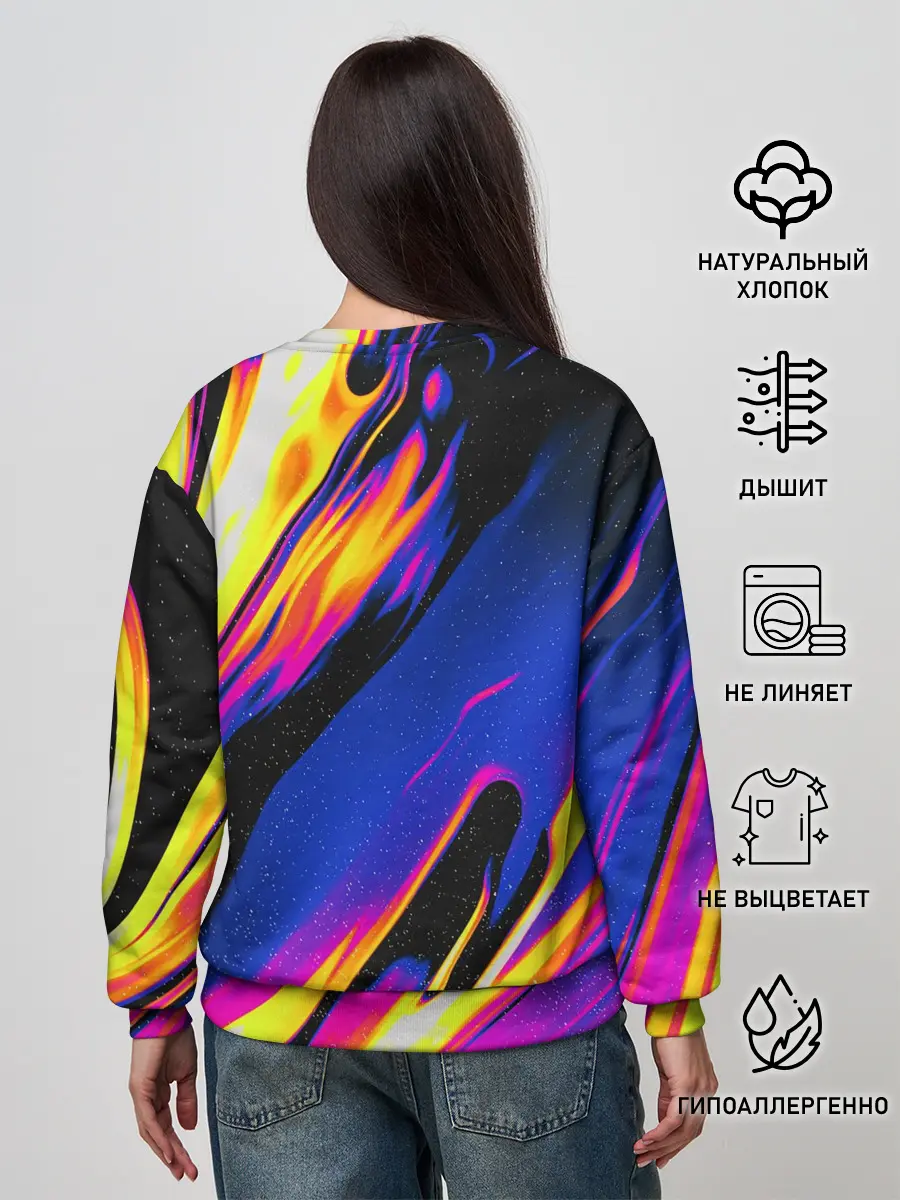 Женский свитшот / БЕНЗИНОВЫЕ РАВЗОДЫ / ТЕКСТУРА