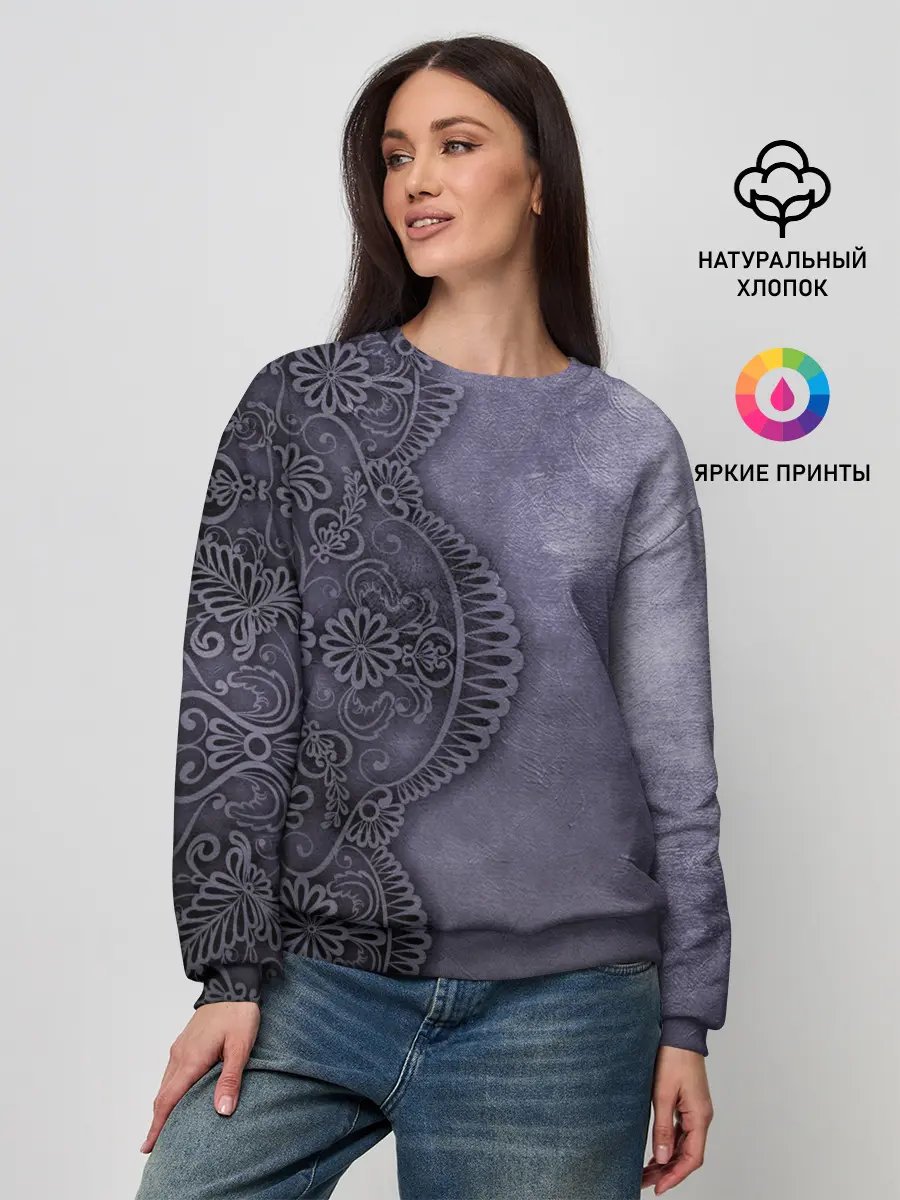 Женский свитшот / Кружевной Узор