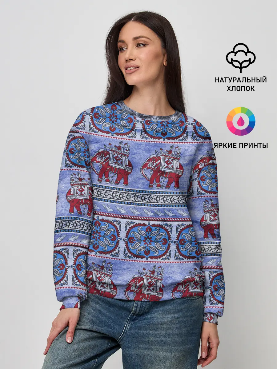Женский свитшот / Индийский Орнамент