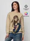 Женский свитшот / ДевушКа слушает Музыку