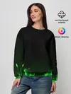 Женский свитшот / Зеленый огонь
