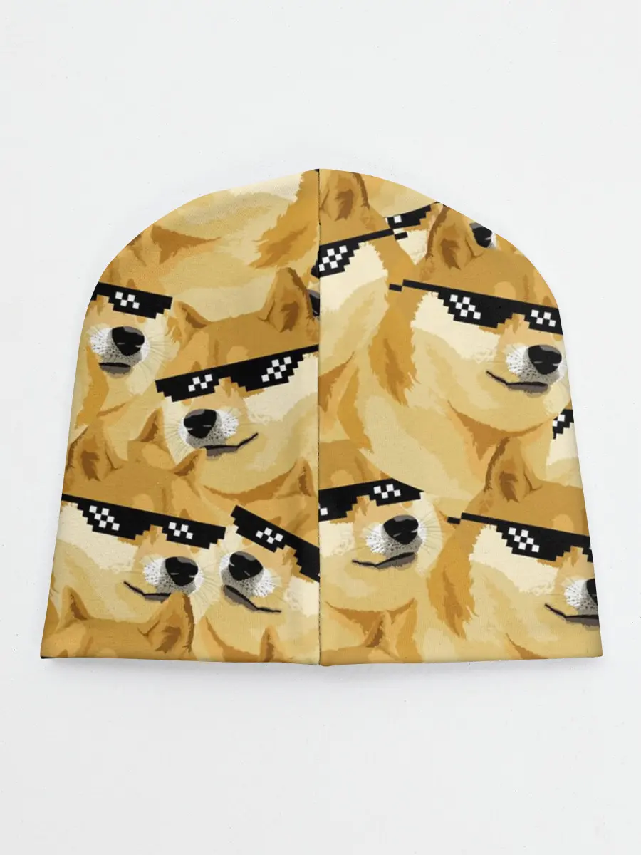 Детская шапка / Doge мем в deal with it очках