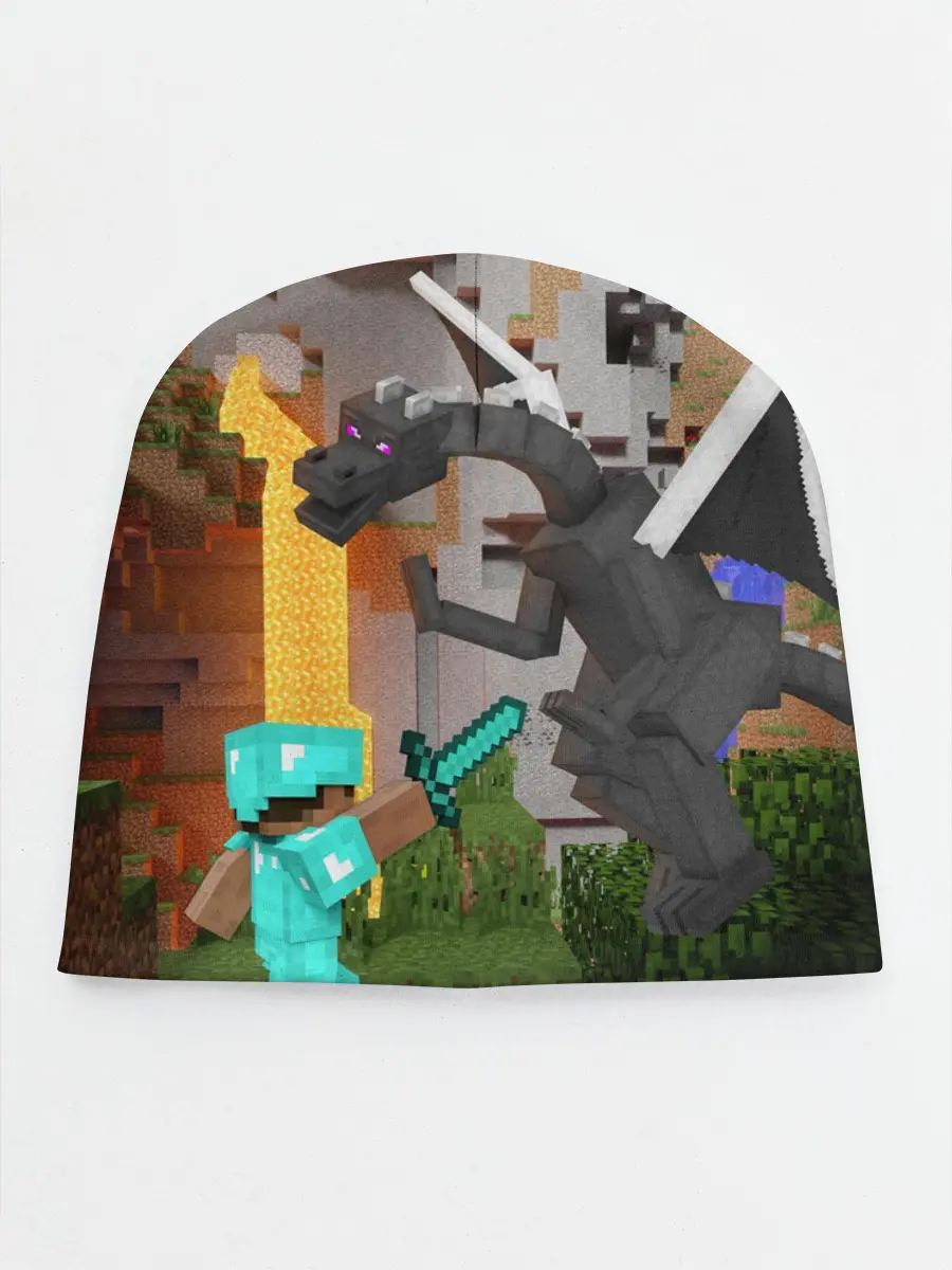 Детская шапка / Стив сражается с Эндердраконом