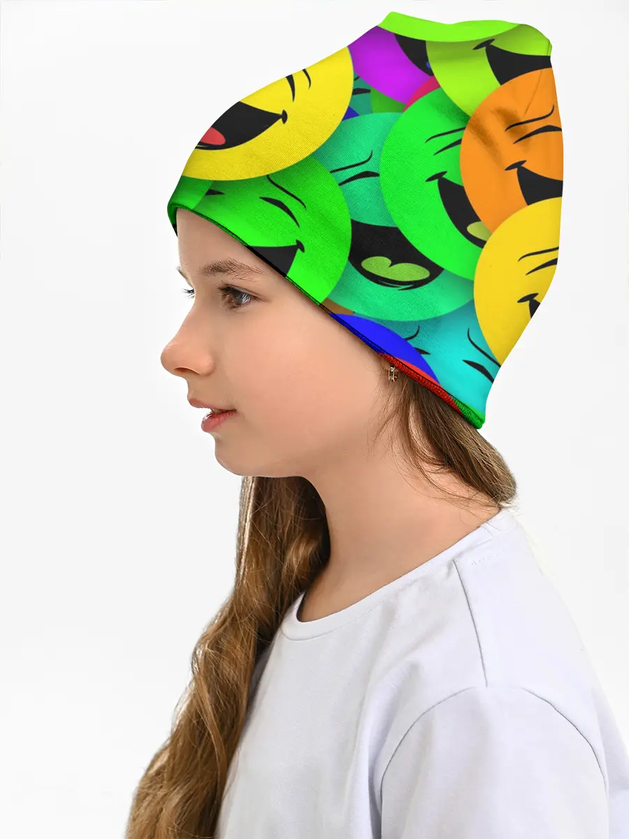 Детская шапка / ВЕСЁЛЫЕ СМАЙЛИКИ.