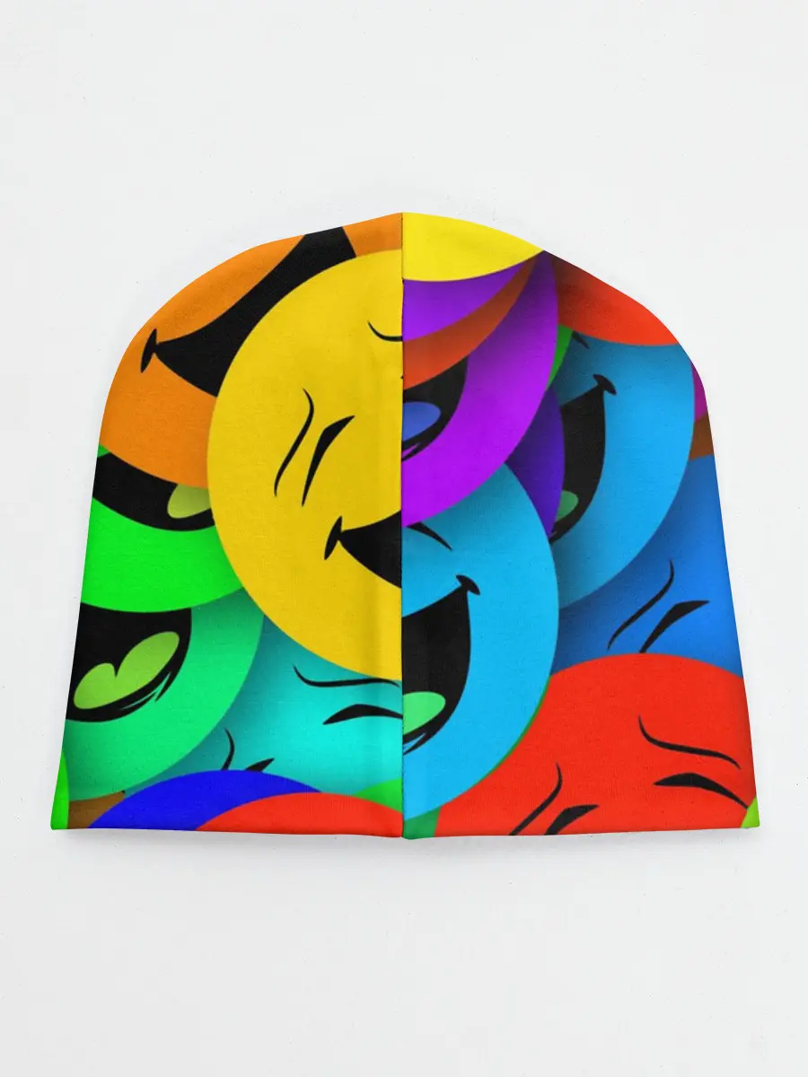 Детская шапка / ВЕСЁЛЫЕ СМАЙЛИКИ.